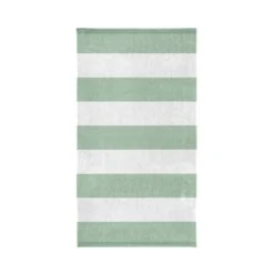 Cinderella Strandlaken Dune Stripe - Egyptisch Katoen - Soft Green -