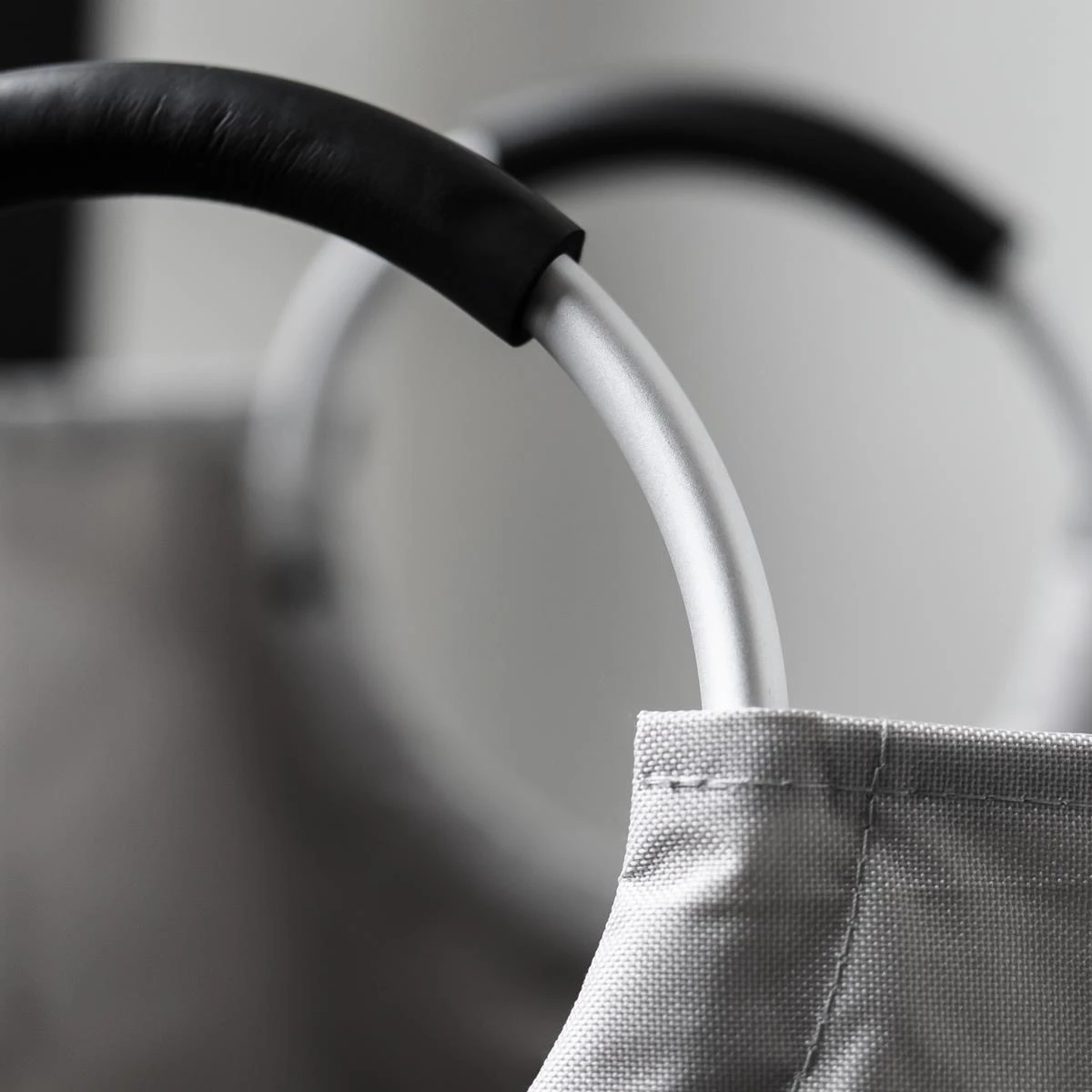 QUVIO Wasmand Met Handvaten - LAUNDRY - Lichtgrijs - Afbeelding 2