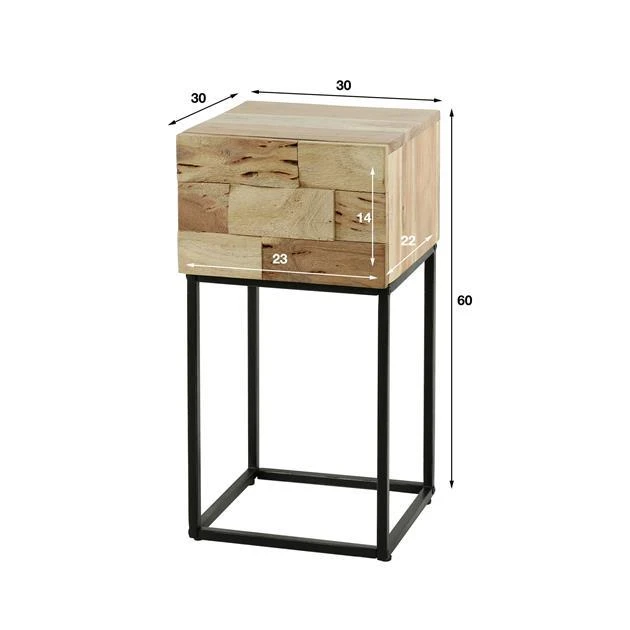 Hoyz - Nachtkastje XS Mill | Massief Acacia - Afbeelding 6