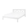 Beliani - TANNAY - Tweepersoonsbed - Wit - 160 X 200 Cm - Dennenhout