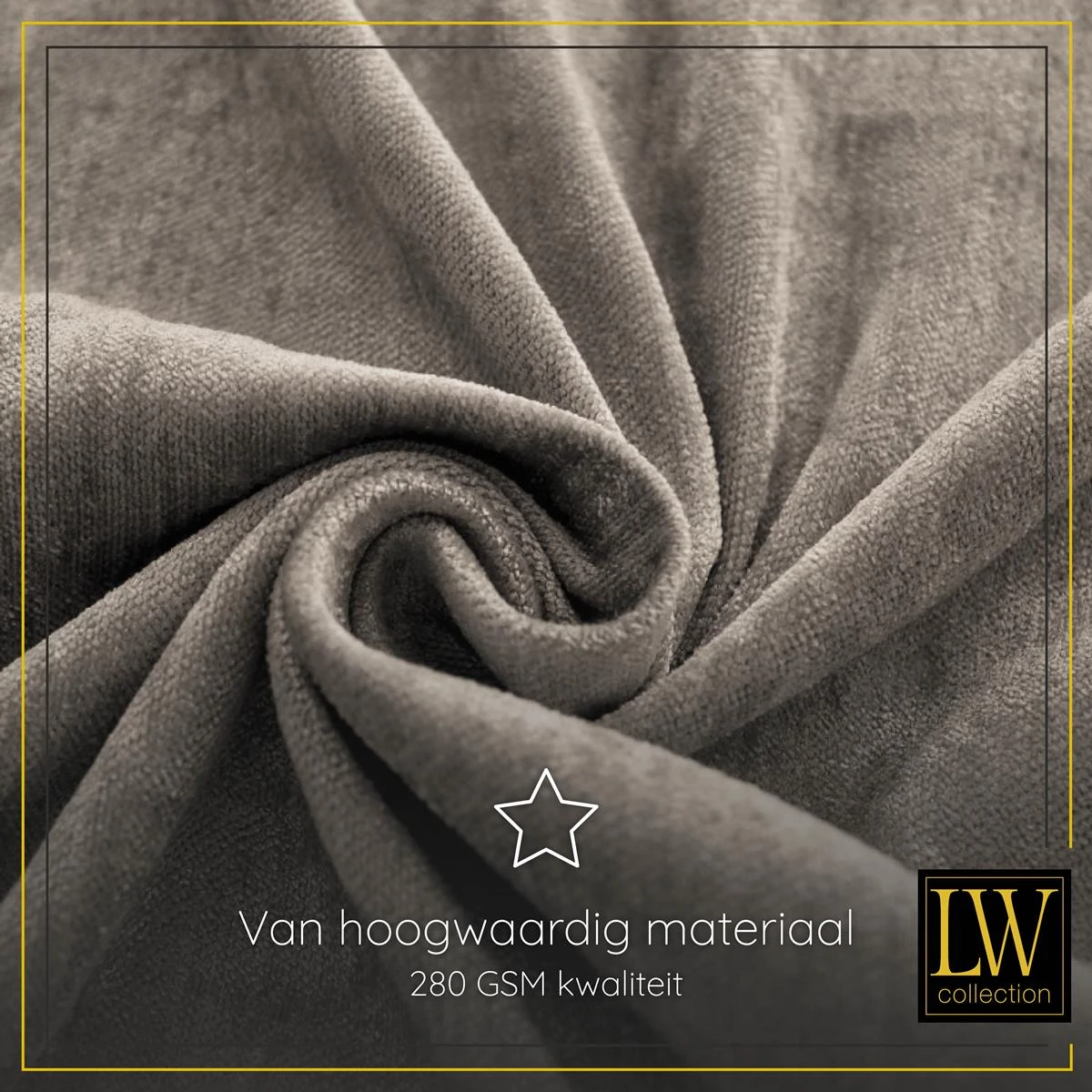 LW Collection Kant En Klaar Gordijnen Taupe 140x270cm - Afbeelding 4