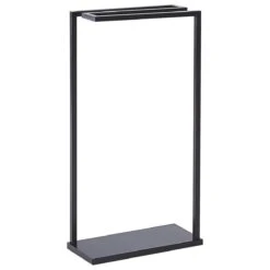 Beliani - GARCITAS - Handdoekrek - Zwart - Staal