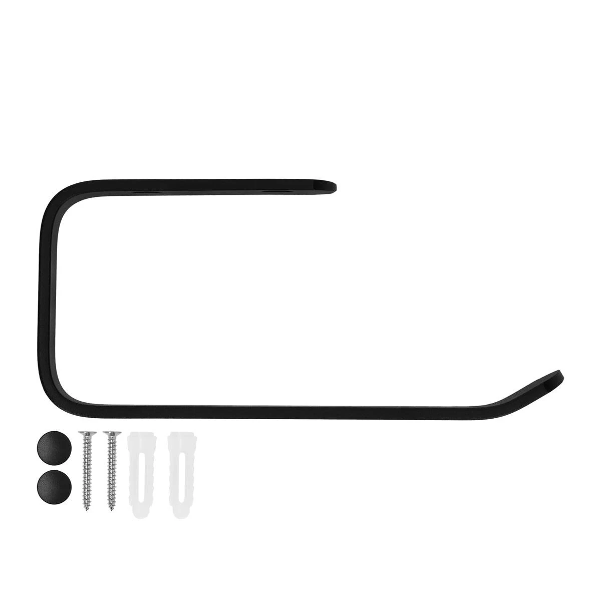 QUVIO Toiletrolhouder - Metaal - Zwart - Afbeelding 2