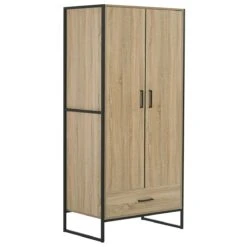 Beliani - SCHWEDT - Wandkast - Lichte Houtkleur - Vezelplaat