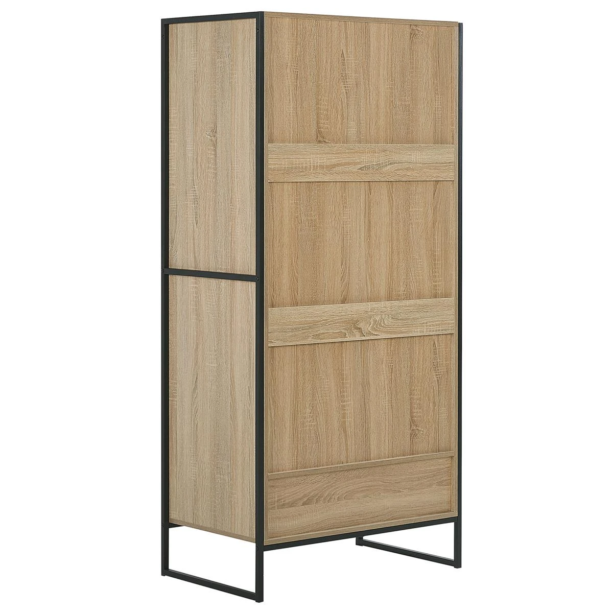 Beliani - SCHWEDT - Wandkast - Lichte Houtkleur - Vezelplaat - Afbeelding 4