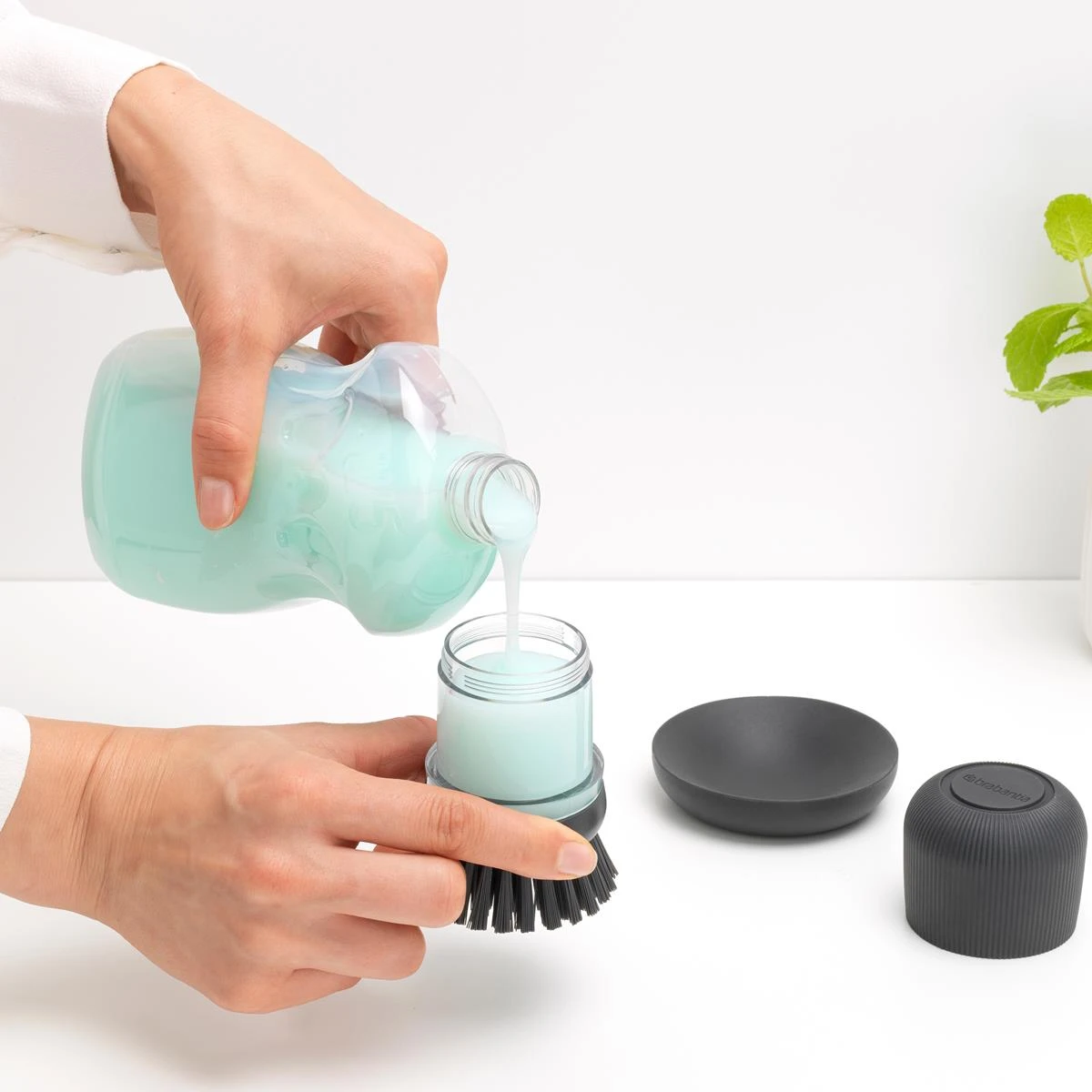 Brabantia Sink Side Afwasborstel Met Zeepreservoir - Afbeelding 6