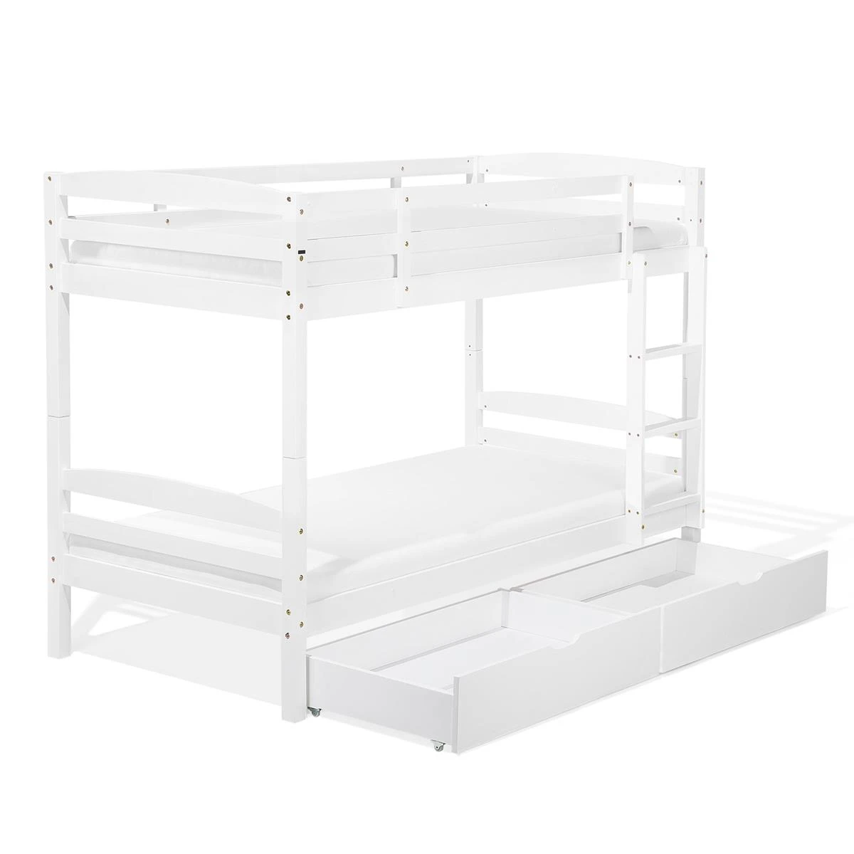 Beliani-REGAT -Stapelbed Met Opbergruimte-Wit-90 X 200 Cm-Dennenhout - Afbeelding 4