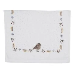Clayre & Eef Gastendoekje 40x66 Cm Beige Bruin Katoen Vogel Toilet
