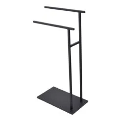 LOFT42 Yin Handdoekenrek – 2 Roedes - Zwart - Metaal