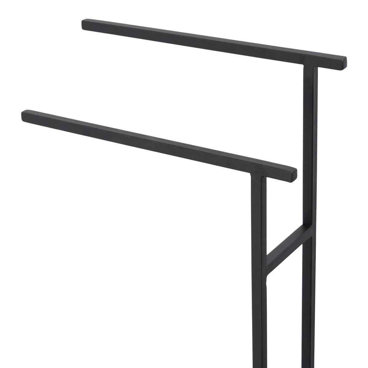 LOFT42 Yin Handdoekenrek – 2 Roedes - Zwart - Metaal - Afbeelding 3