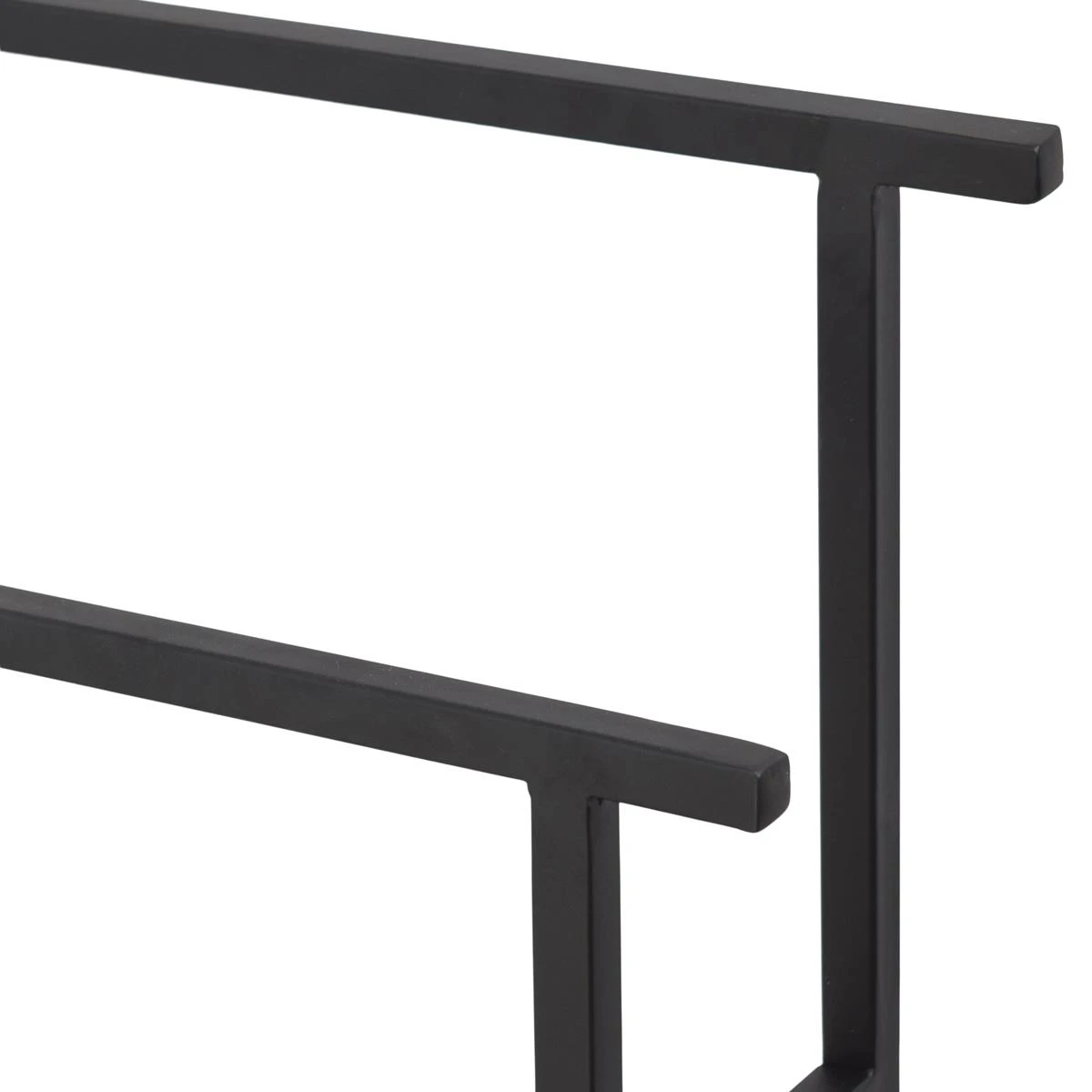 LOFT42 Yin Handdoekenrek – 2 Roedes - Zwart - Metaal - Afbeelding 4