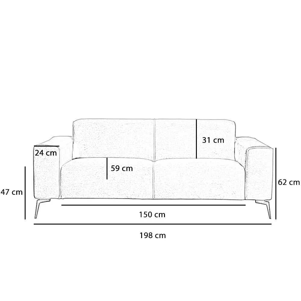 Bronx71 2,5-zits Bank Vegas Stof Chenille Roze - Afbeelding 3
