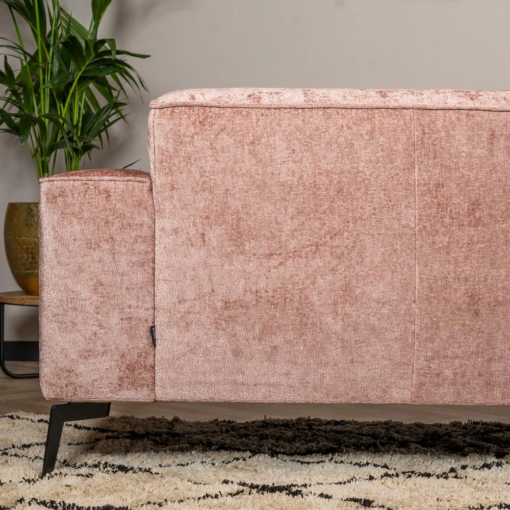 Bronx71 2,5-zits Bank Vegas Stof Chenille Roze - Afbeelding 4