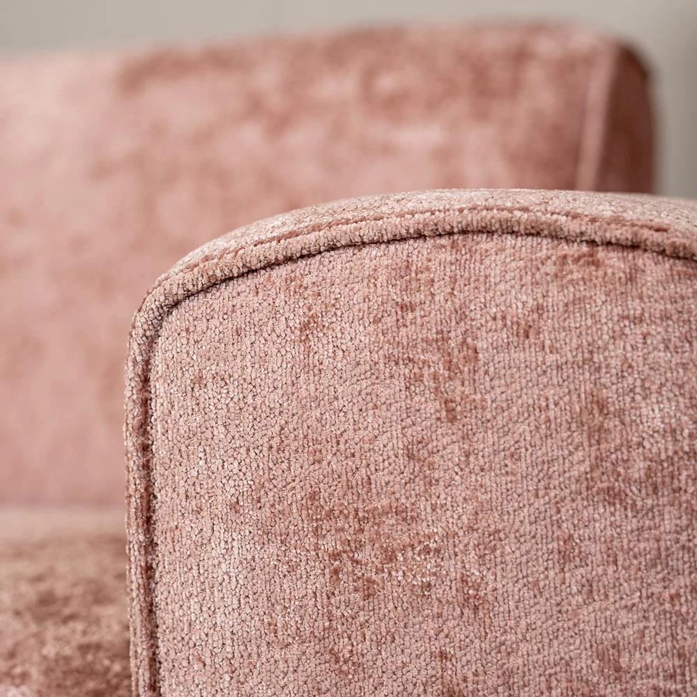 Bronx71 2,5-zits Bank Vegas Stof Chenille Roze - Afbeelding 6