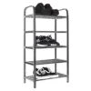 QUVIO Schoenenrek RVS Met 5 Planken