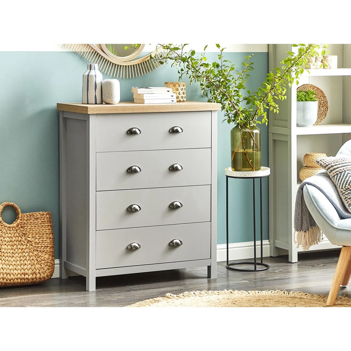 Beliani - CLIO - Commode - Grijs - Vezelplaat - Afbeelding 2