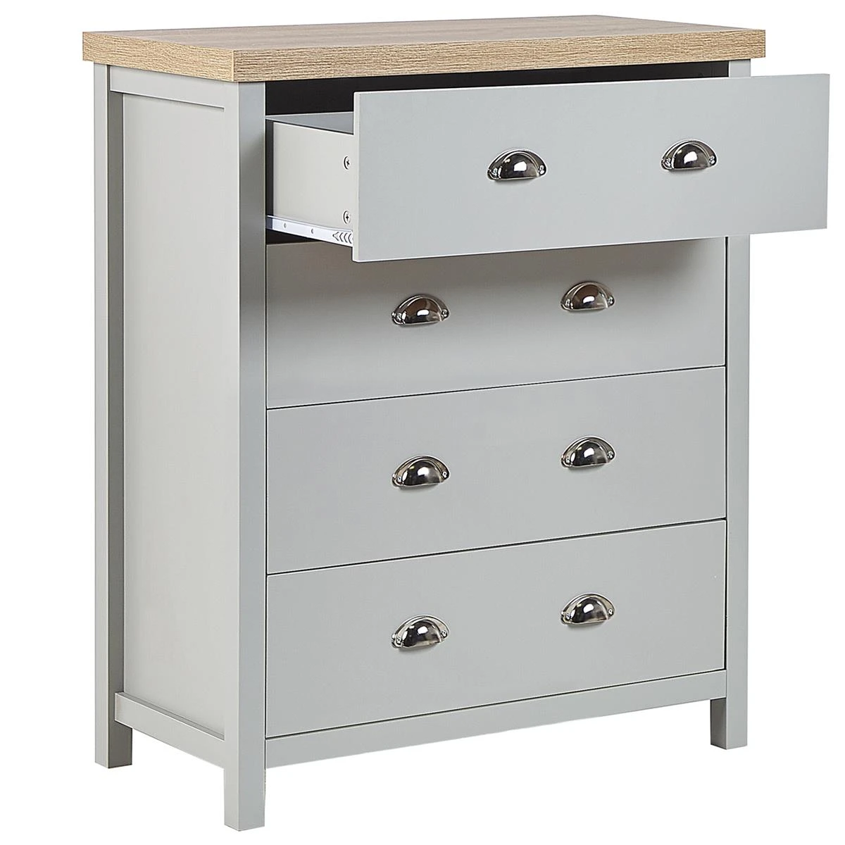 Beliani - CLIO - Commode - Grijs - Vezelplaat - Afbeelding 3