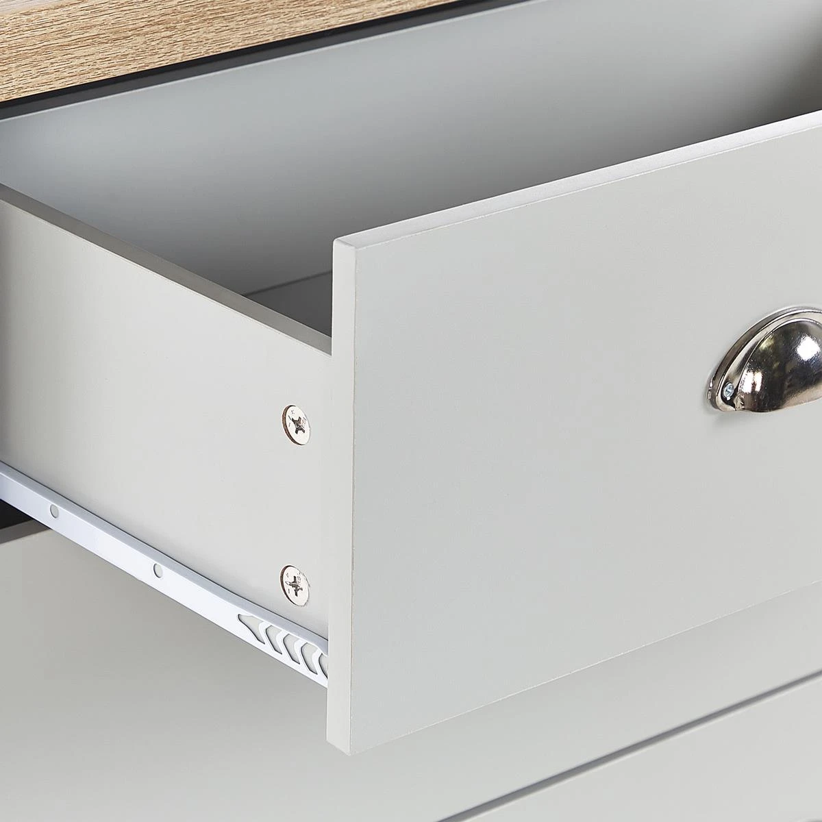 Beliani - CLIO - Commode - Grijs - Vezelplaat - Afbeelding 9