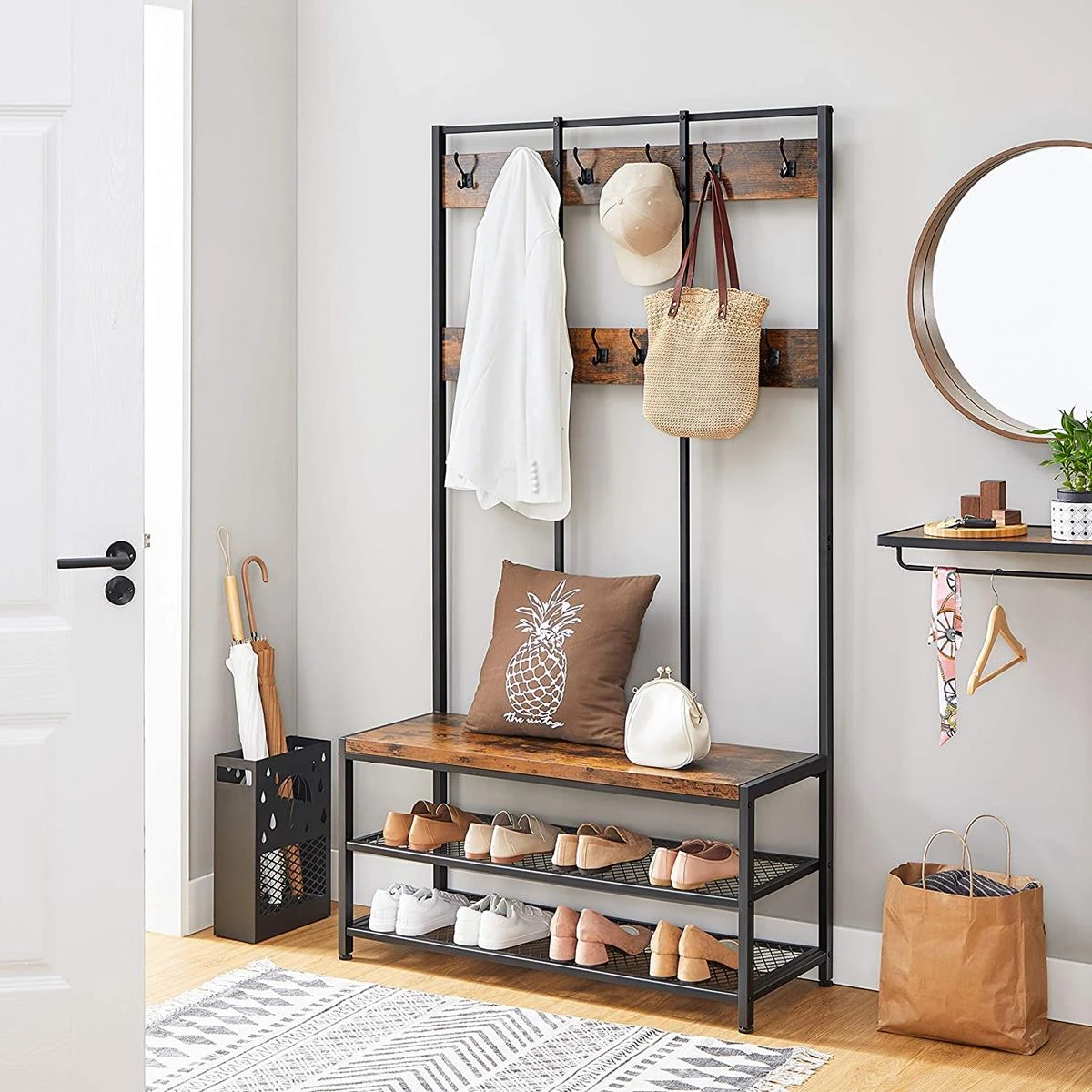 ACAZA Garderoberek Vintage Bruin - Afbeelding 2