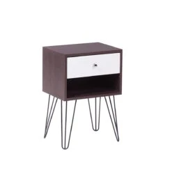 Beliani - ARVIN - Nachtkastje - Donkere Houtkleur - MDF