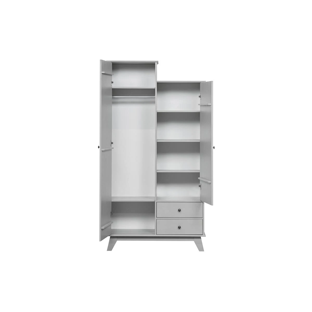 WOOOD Lily Garderobekast - Grenen - Clay - 190x98x41 - Afbeelding 6