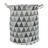 QUVIO Wasmand Met Driehoeken - Beige | Grijs