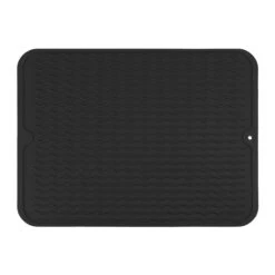 QUVIO Afdruipmat - Silicoon - Zwart