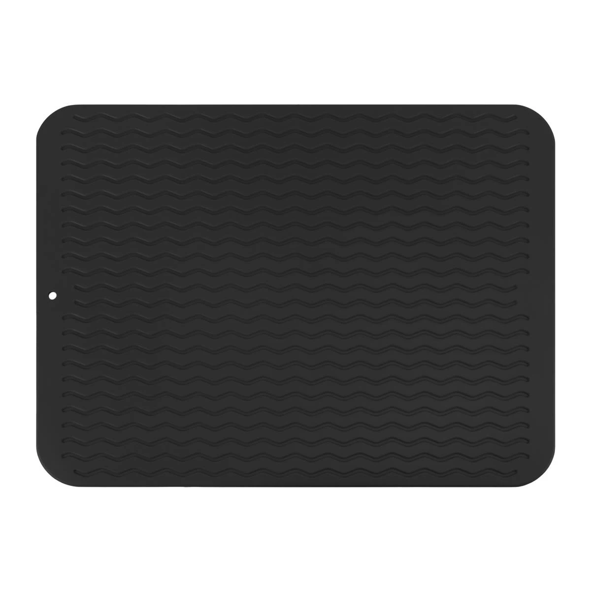 QUVIO Afdruipmat - Silicoon - Zwart - Afbeelding 3