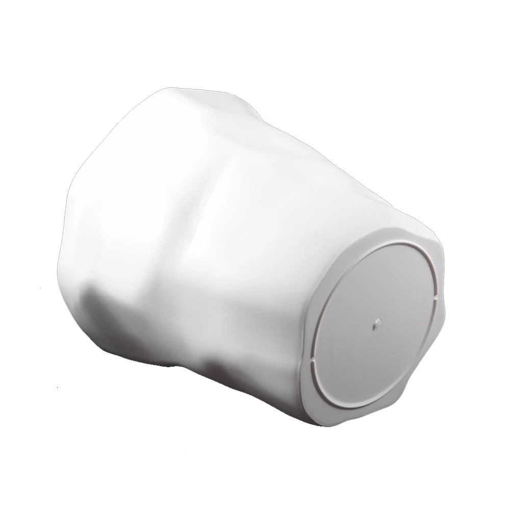 QUVIO Prullenbak Gekreukt Design Wit - Afbeelding 3