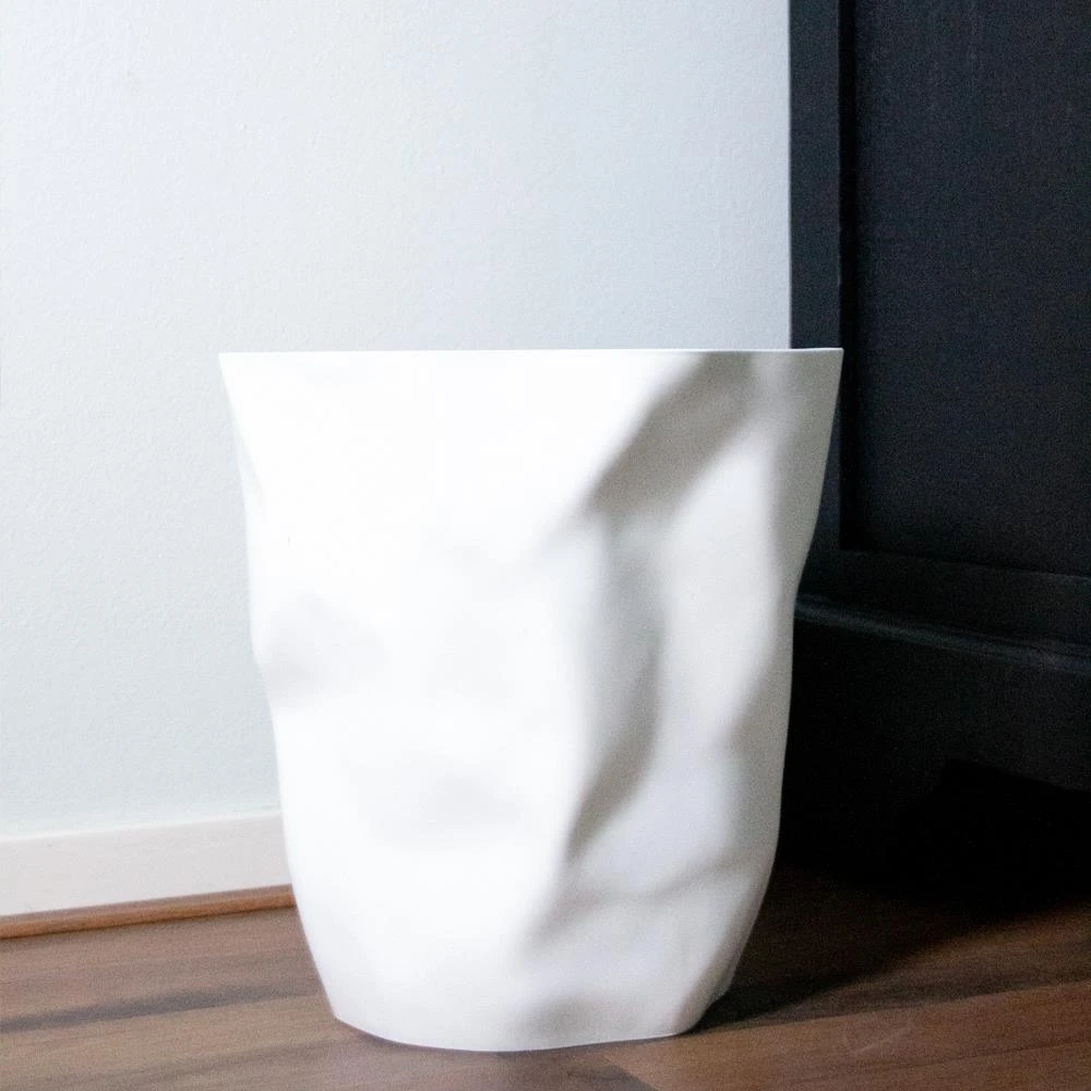 QUVIO Prullenbak Gekreukt Design Wit - Afbeelding 4