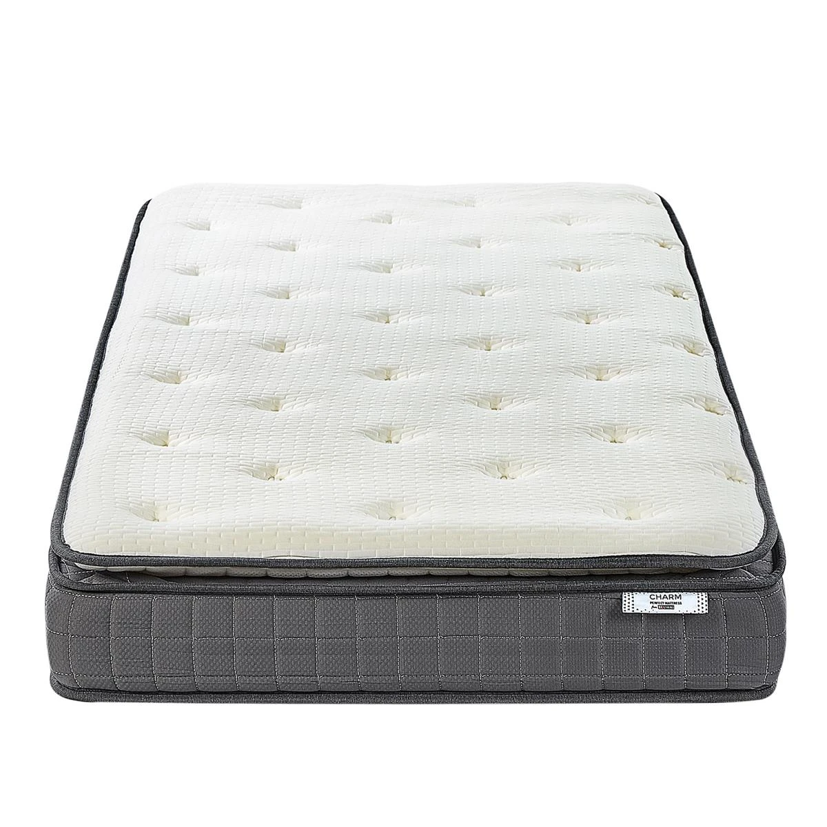 Beliani - CHARM - Traagschuimmatras - Wit - 90 X 200 Cm - Polyester - Afbeelding 6