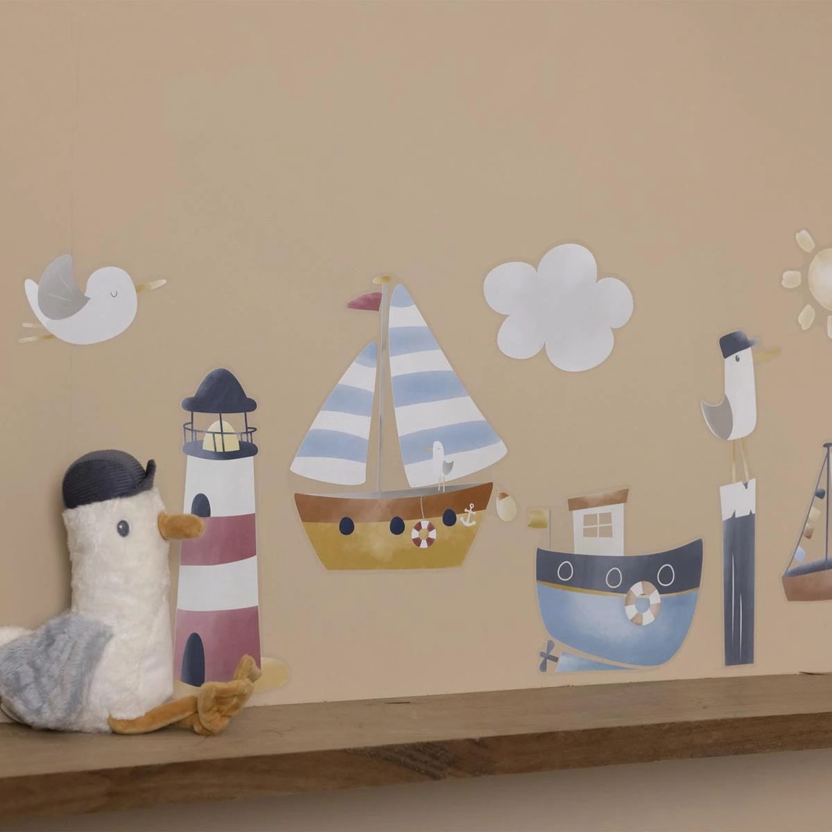 Little Dutch | Luxe Muurstickers - Sailors Bay - 2x 42x30cm - Afbeelding 3