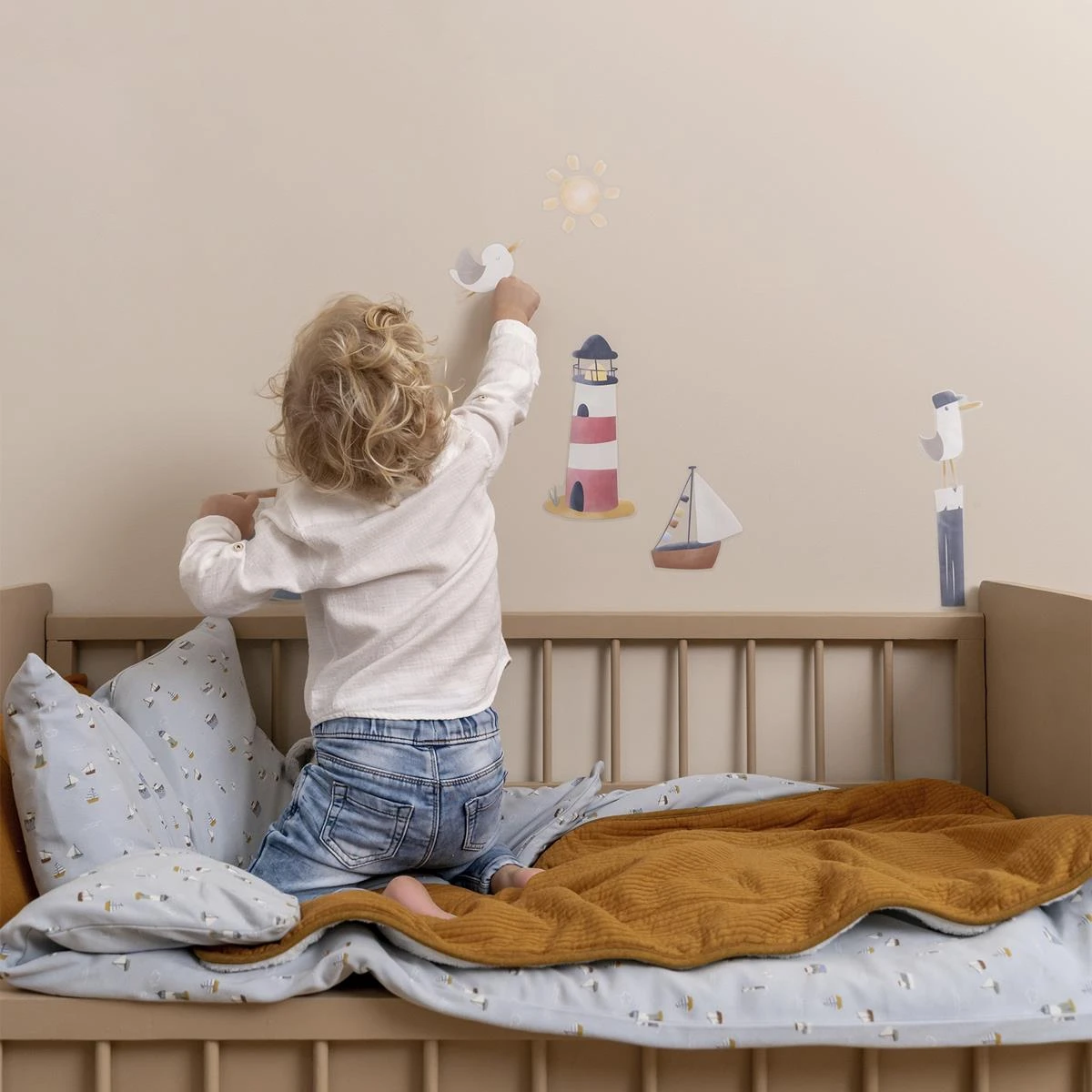 Little Dutch | Luxe Muurstickers - Sailors Bay - 2x 42x30cm - Afbeelding 4