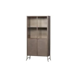 BePureHome Fossil Vitrinekast - Metaal - Champagne - 180x95x38