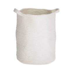 Kave Home - Witte Mand Abeni Van 100% Katoen 30 Cm