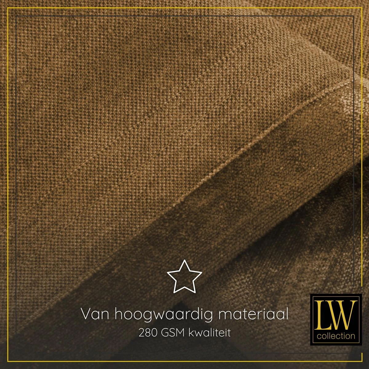 LW Collection Kant En Klaar Gordijnen Bruin 290x270cm - Afbeelding 4